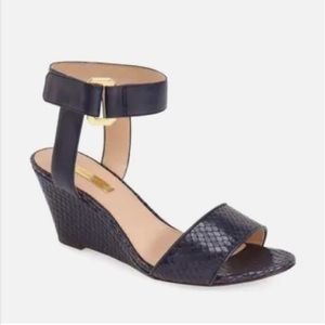 Short Wedges - Navy Wedge Sandals - Wedge Sandals